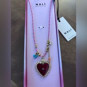 European Romantic Red and Gold Heart Necklace